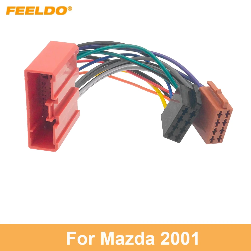 

FEELDO 1 шт. автомобильный стерео аудио Неразрушающий переходник Проводной адаптер для MAZDA CD Радио проводка жгут женский