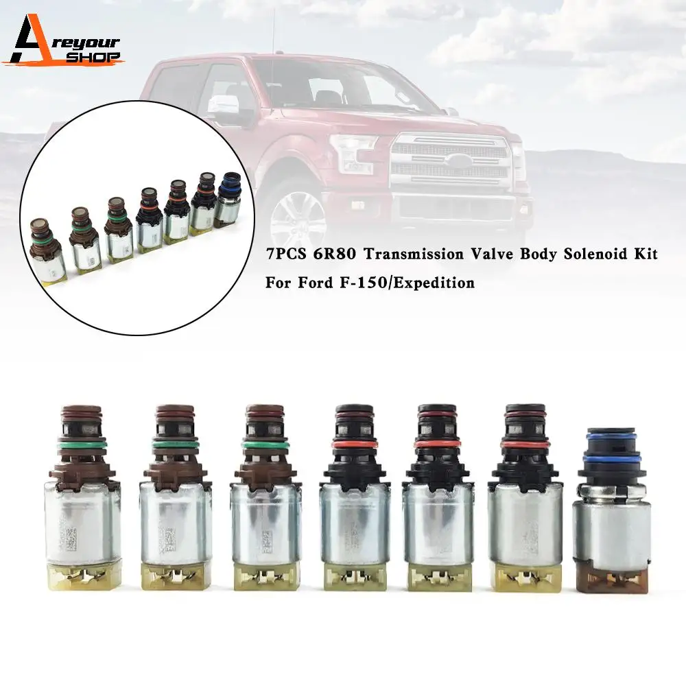 

Areyourshop 7 шт. 6R80 комплект соленоидов корпуса клапана коробки передач для Ford F-150/Expedition