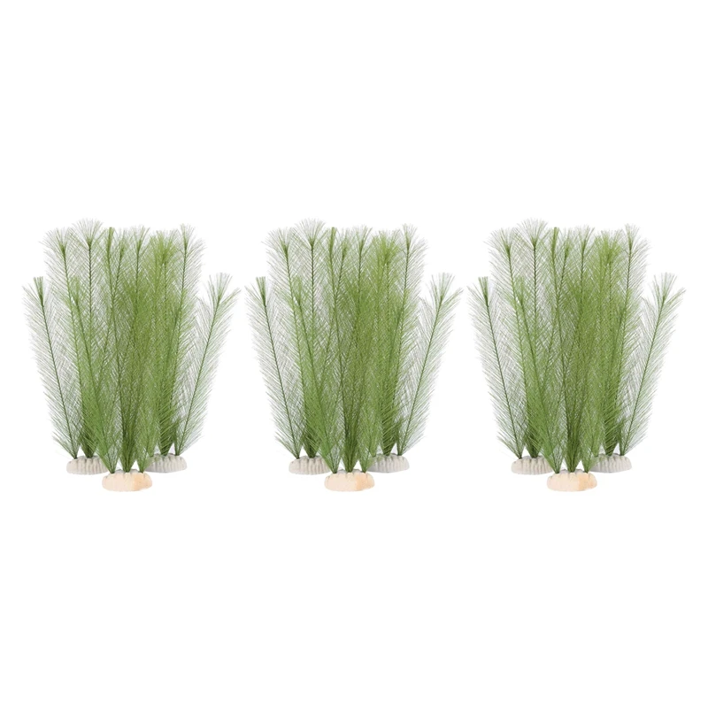 

9Pcs Aquarium Decorations Fish Tank Artificial Green Water Plants Made Of Silk Fabrics Plastic, Non-Toxic And Safe