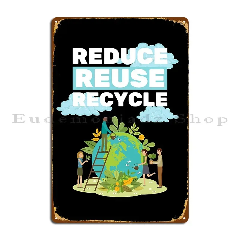 

Металлическая вывеска "Reduce Reuse Recycle"