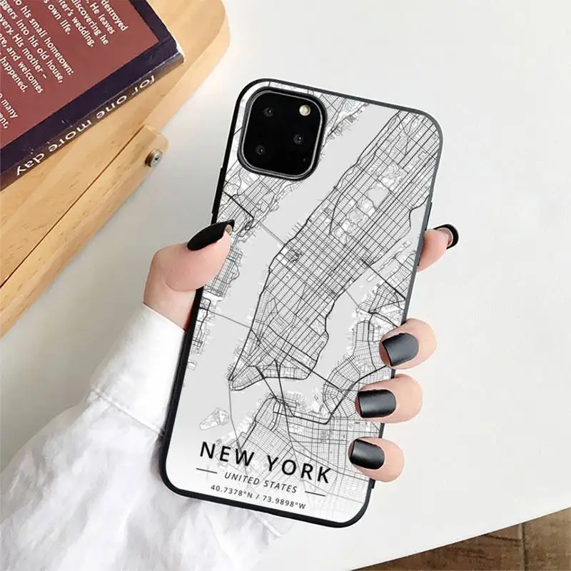 FHNBLJ чехол для телефона с изображением Лондонской страны городской карты iPhone 11 12 13