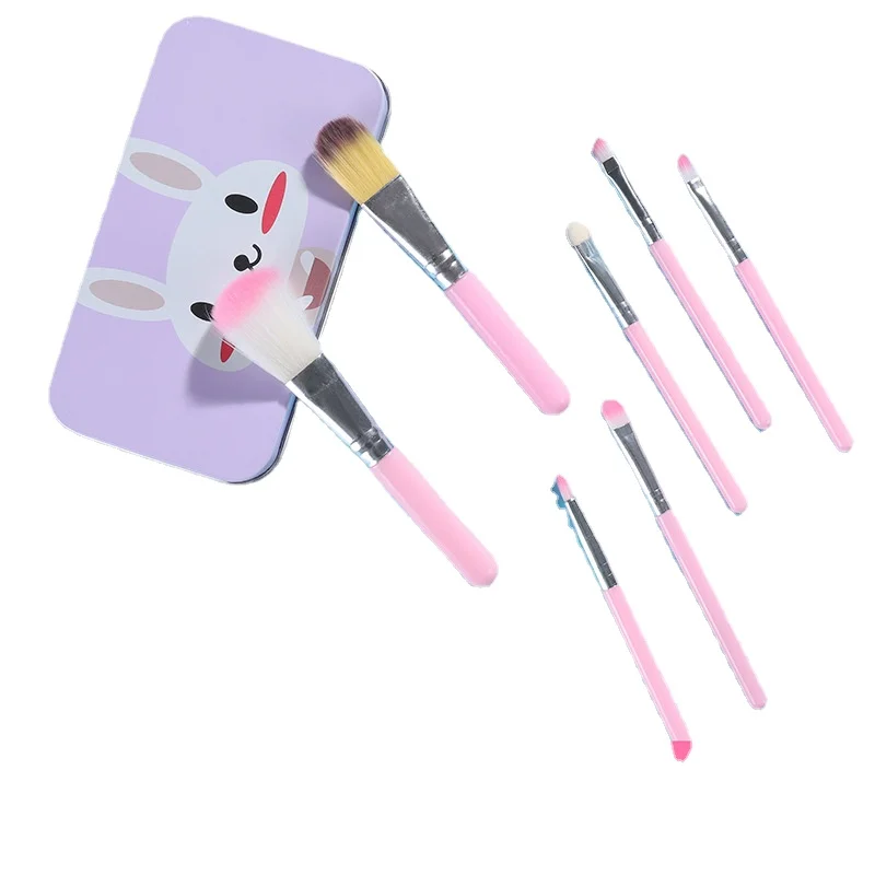 

7 pcs Portable Makeup Brush Set Girl Beginner