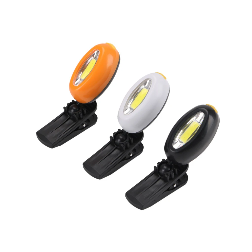 

Hat-Mounted Light Backpacking Hunting Clip LED Cap Lamp Bright Safety Battery Operated Emergency Headlamp Black