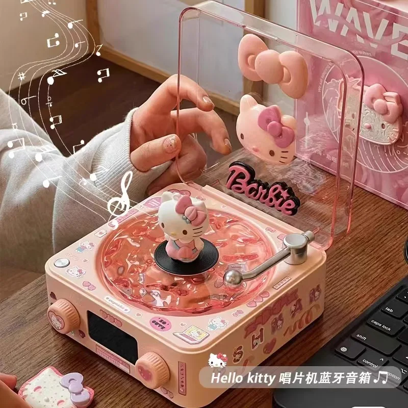 M9 Hello Kitty Kuromi Melody Bluetooth звуковая система проигрыватель пластинок маленький