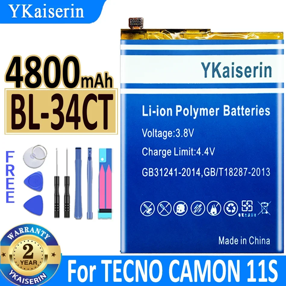 Аккумулятор ykaisin для TECNO POP 4 POP4/Camon 12 Camon12 CC7 Spark Spark4 KC2/CAMON 11S/Infinix