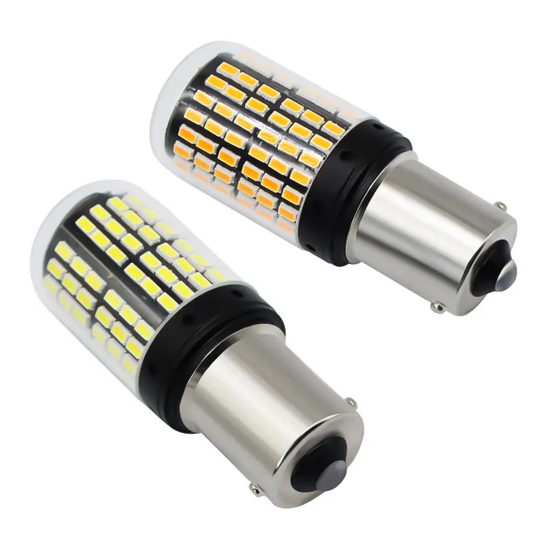 

Лампы головного света 144smd CanBus, 2 шт., лампы заднего поворота, лампы головного света 1156 BA15S P21W BAU15S PY21W 7440 W21W P21/5W 1157 BAY15D 7443 3157