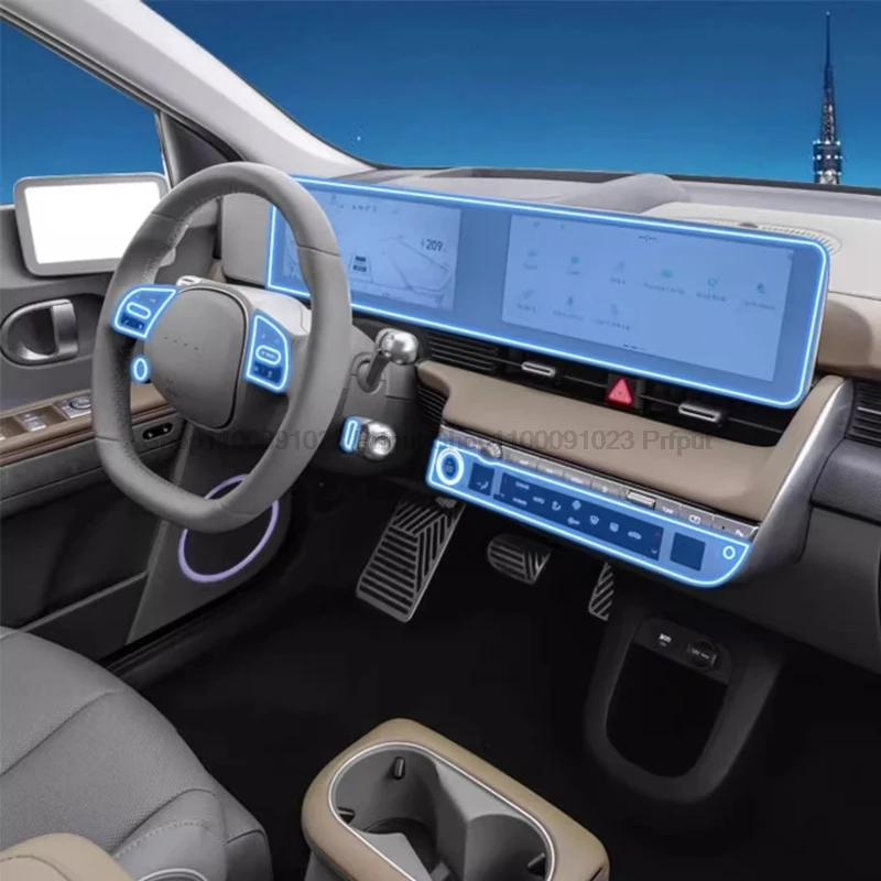 

Защитная пленка из ТПУ для Hyundai IONIQ 5 2022-2024, защитная пленка для экрана центральной консоли автомобиля, прозрачная наклейка для ремонта от царапин