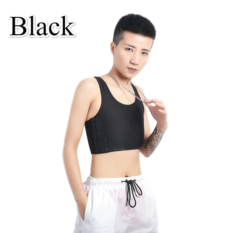 

Casual Breathable Buckle Short Chest Breast Binder Vest Tops Chest Binder Underwear Tank Tops Breathable Hook Tops