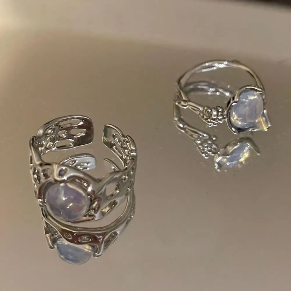

Charming Women Ring Perfect Gifts Alloy Open End Exquisite Hollow Ring for Daily