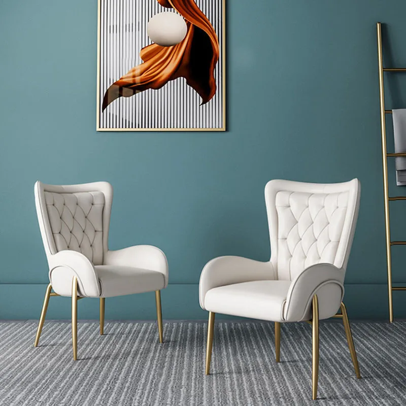 Теплое белое Венское обеденное кресло современный роскошный металлический