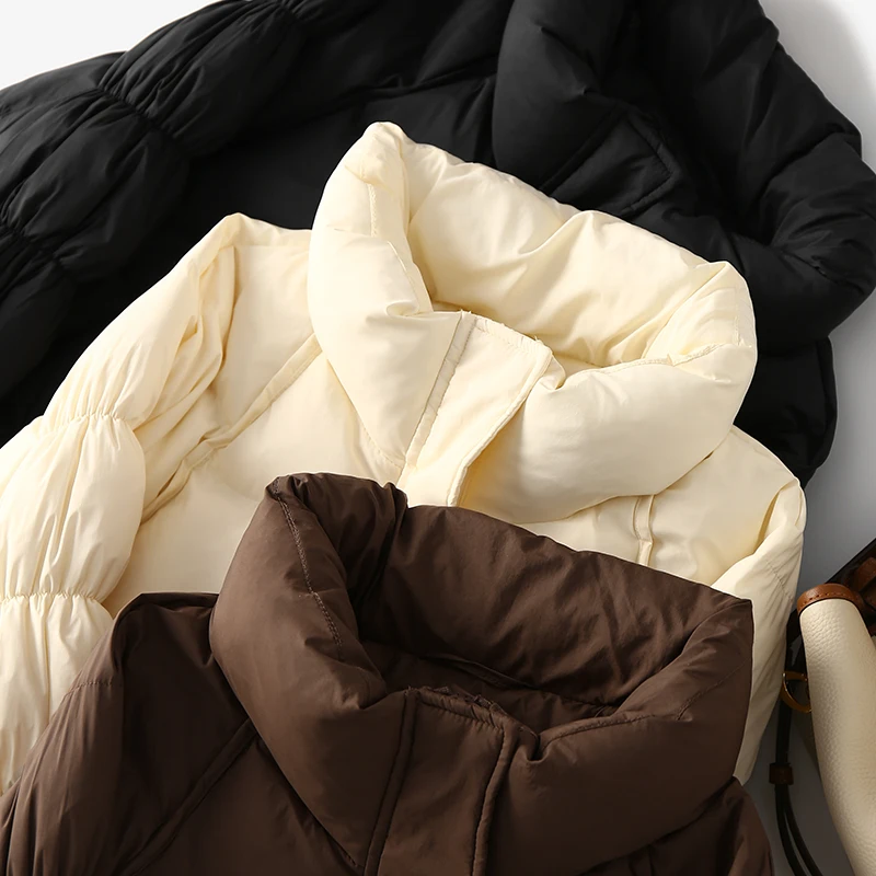 

Женское пуховое пальто с 120-124 см обхватом груди, осенне-зимнее теплое пальто на 90% белом утином пуху