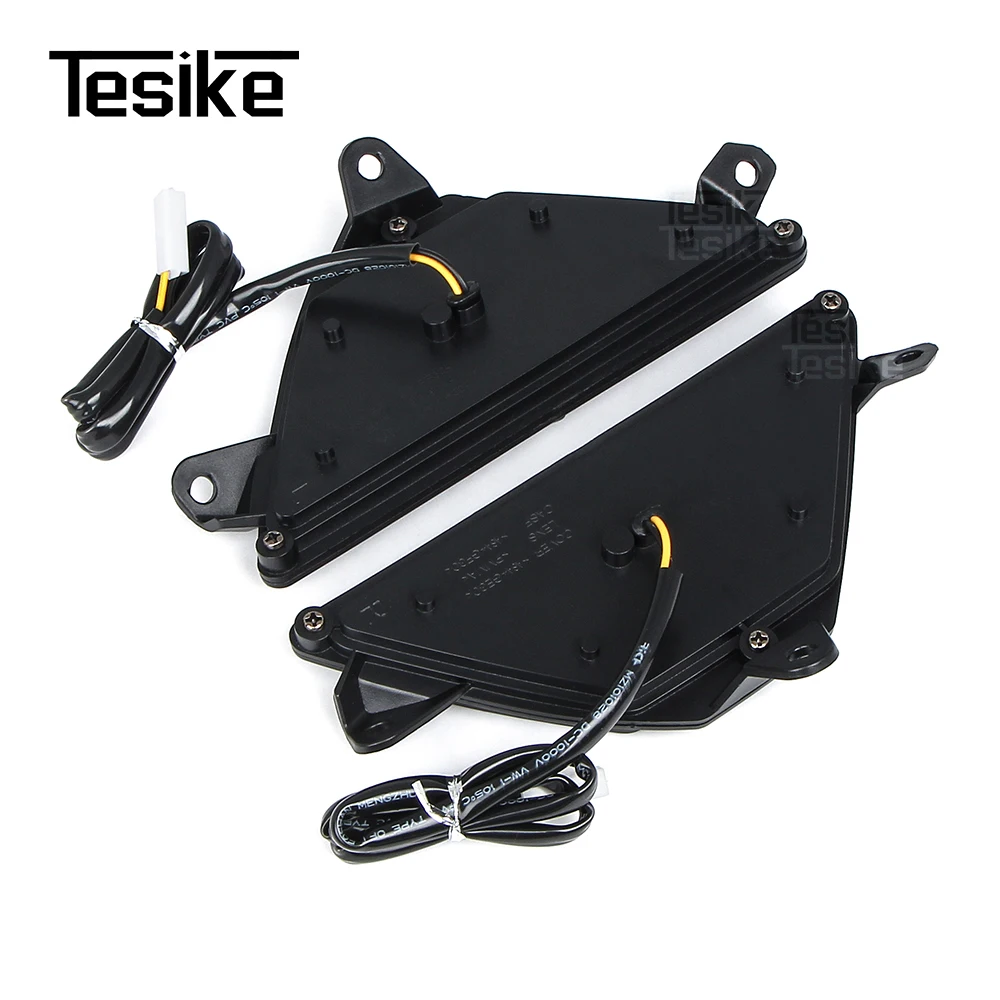 Фото Передний светодиодный указатель поворота для KAWASAKI NINJA 250 300 400 650 1000/SX ZX6R Z1000SX, аксессуары для мотоциклов, мигалка №5