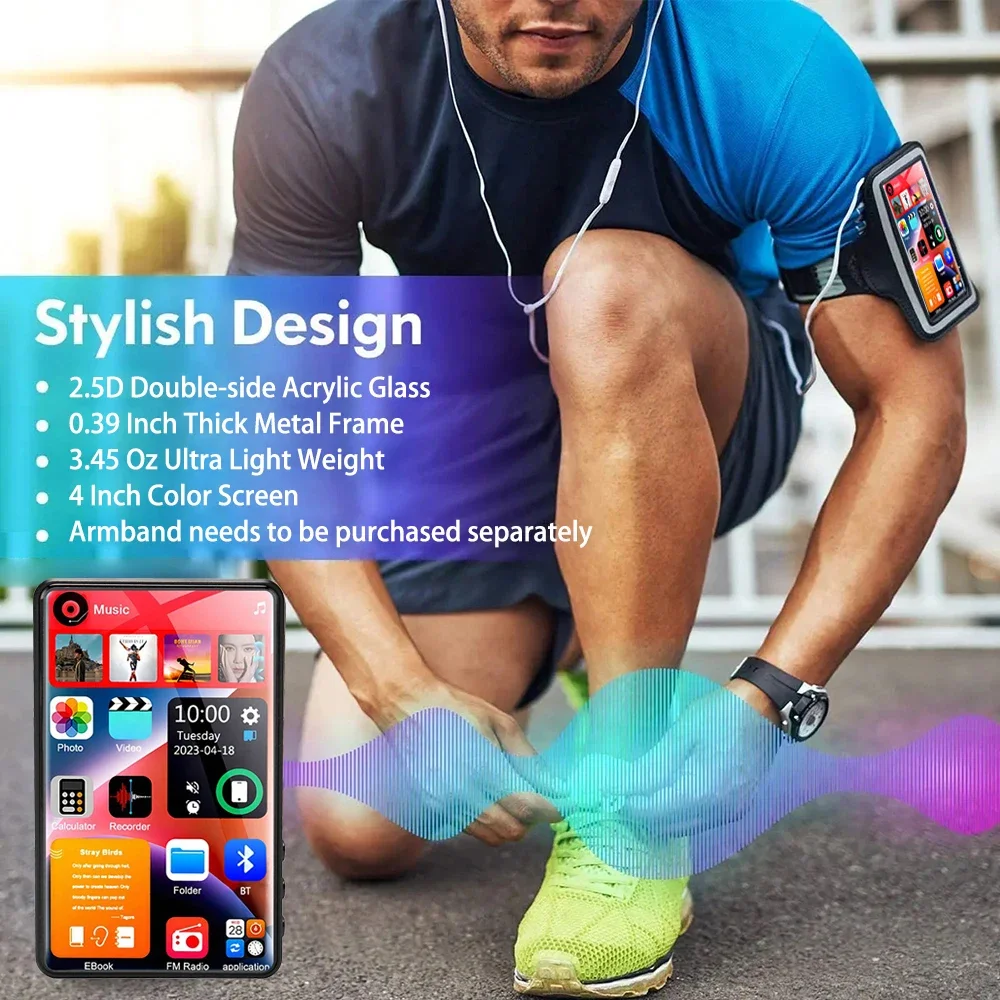 Mp3-плеер с 4-дюймовым сенсорным экраном и поддержкой Bluetooth 5.2