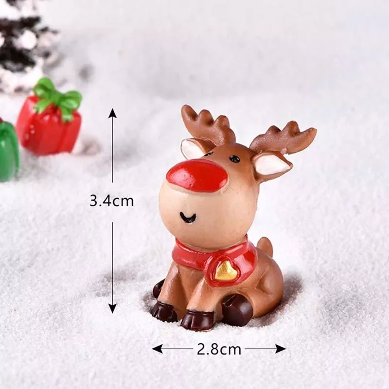 

Resin Elk Santa Claus Ornaments Merry Christmas Decoration For Home Figurines Miniatures 2022 New Year Xmas Box Decor