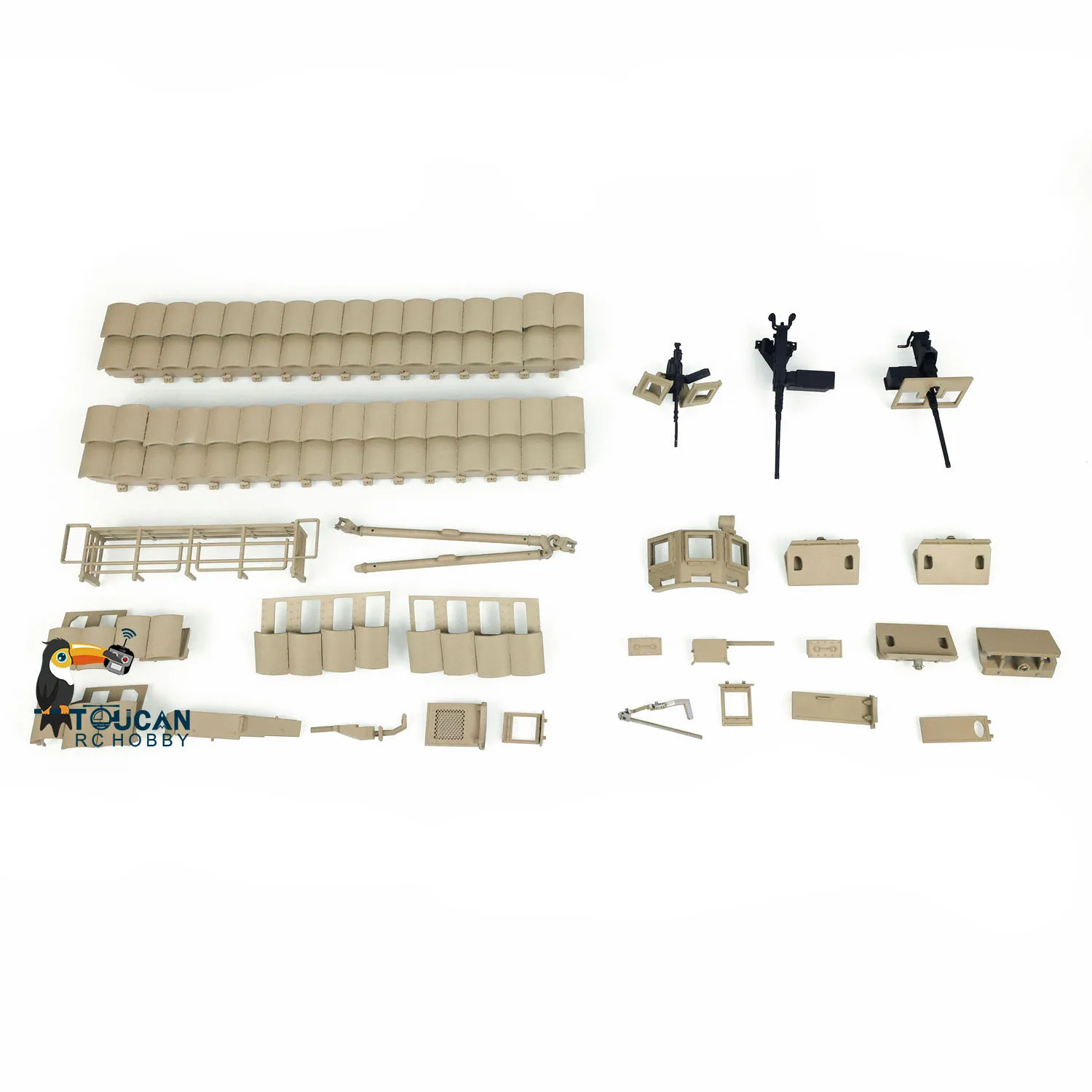 HENG LONG 1/16 пустынный желтый металл M1A2 Abrams TUSKII обновленный набор для Tamiya пластик RC Танк DIY части TH21994 CS армейский игрушечный автомобиль