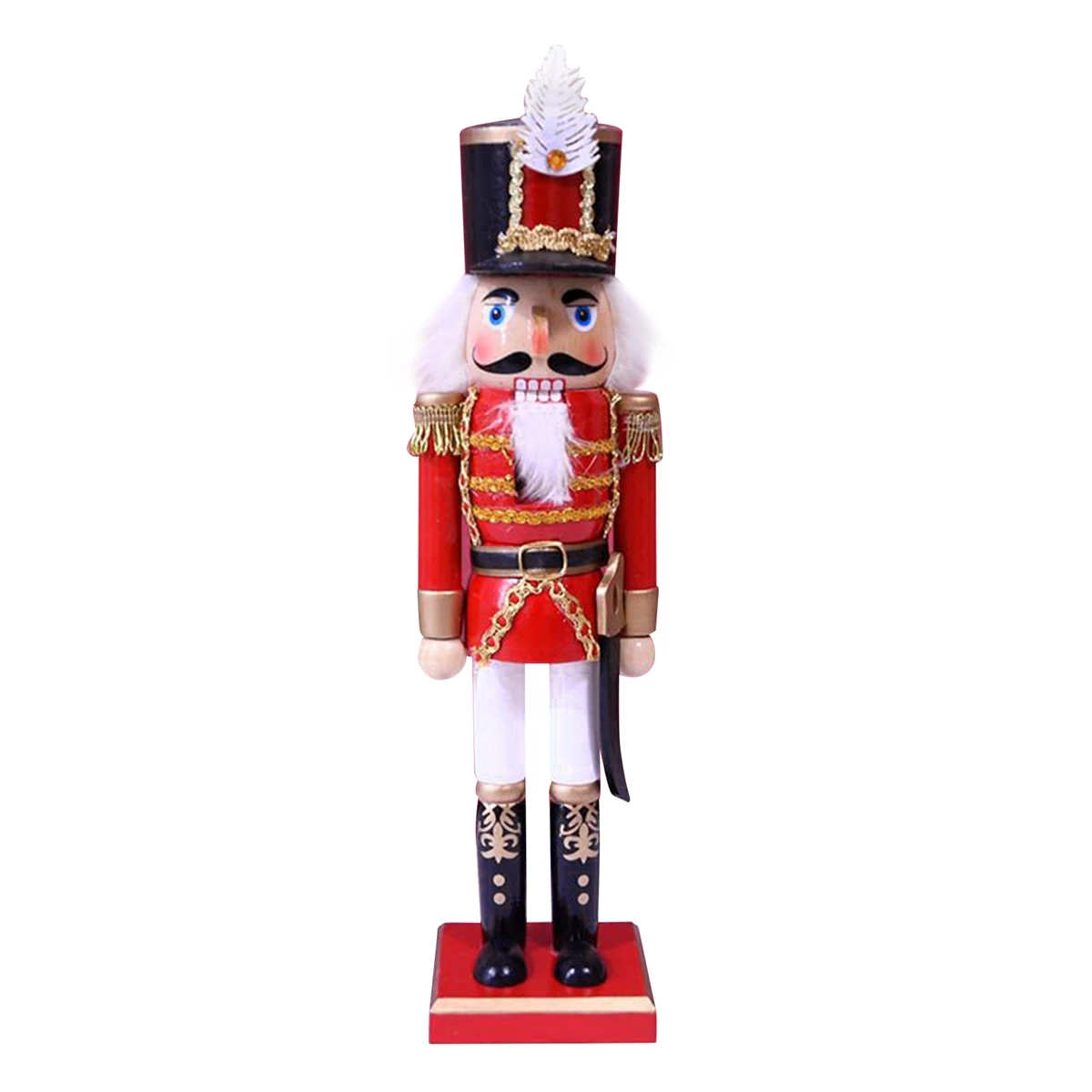 

Nutcracker Wooden Feather Machetes King Nutcracker Desktop Xmas Christmas Statue Chef Decoration Craft Adornment