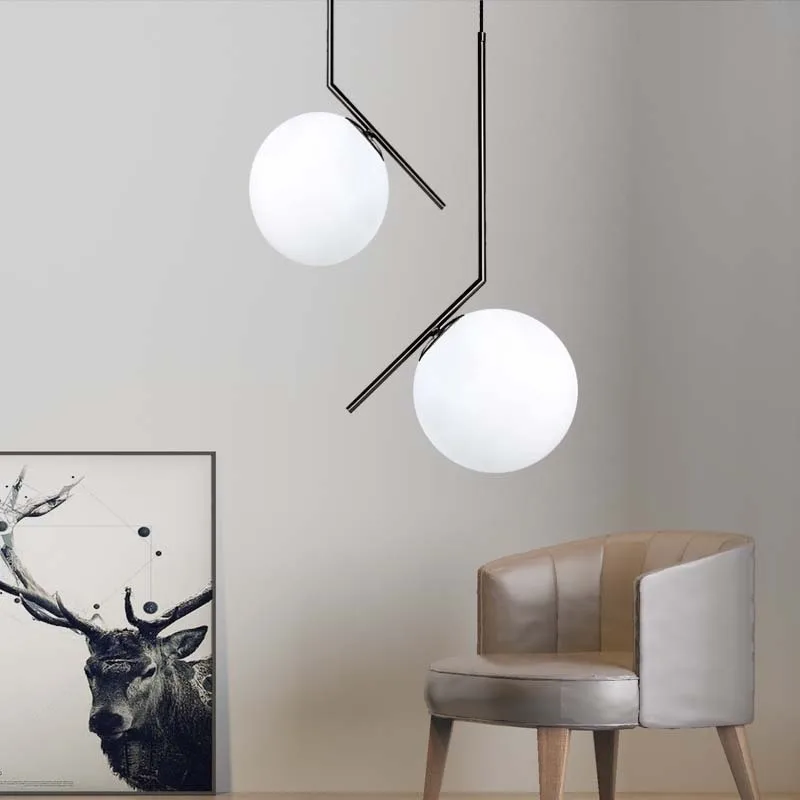 

Nordic Pendant Lights Modern Iron Glass Hanglamp For Dining Room Bedroom Restaurant Bar Decor Home Loft E27 Luminaire Suspension