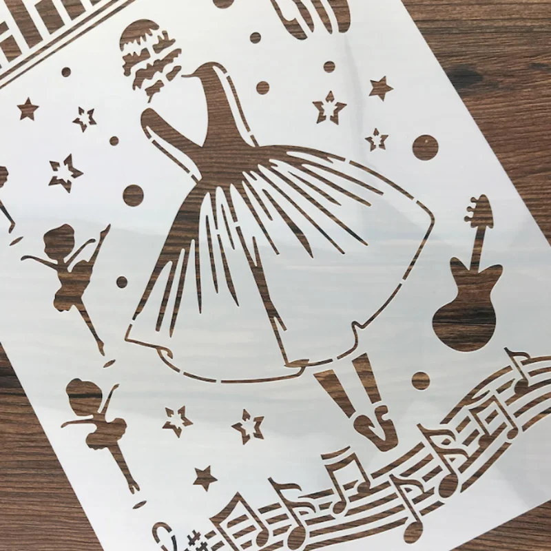 Трафареты с музыкальными фигурами для самостоятельной сборки разукрашения стен