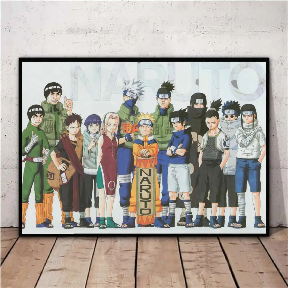 

Naruto Japan Classic Anime Characters Wall Art Kakashi Sasuke Poster Canvas Painting Living Room home Decoration Mural Cuadros