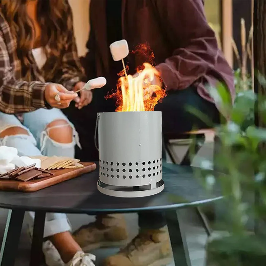 

Железная теплая ручная плита для барбекю, семейная уличная портативная небольшая камин, металлическая настольная деревянная плита, плита для кемпинга