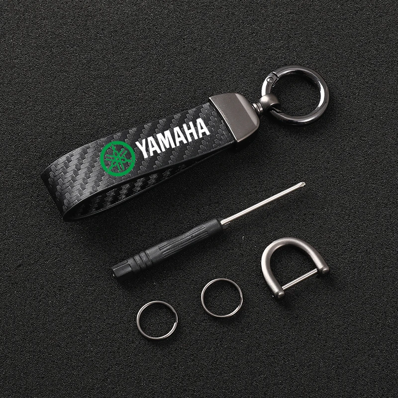 

Car Key Chain Anti-lost Buckle Holder Key Ring Carbon Fiber Texture For Yamaha Motorcycle Accessories