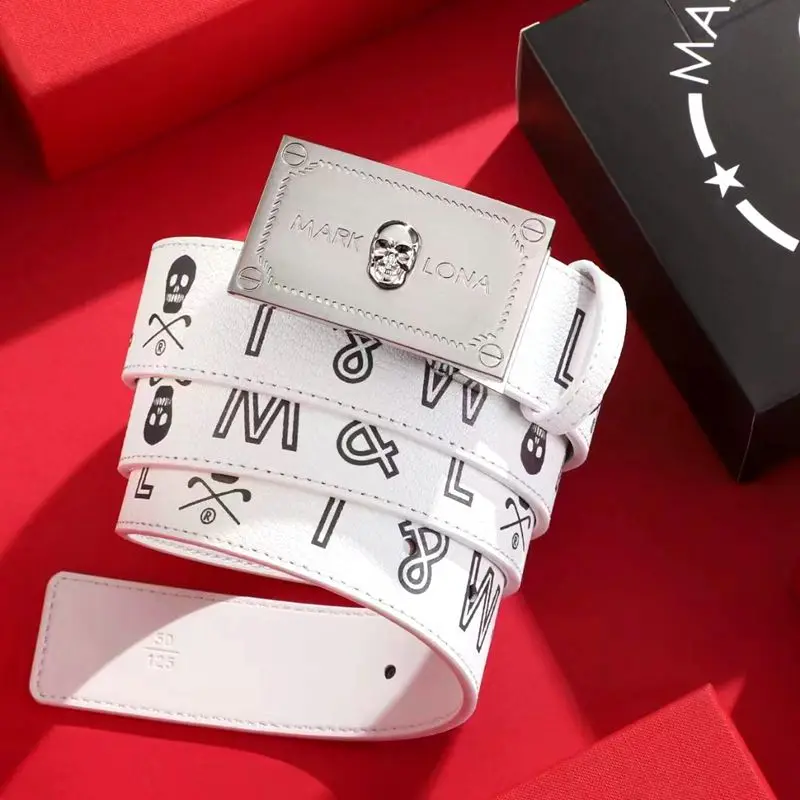 Men's/Women's Belt Leather Golf Belt Leather Japanese Brand Belt Leisure Entertainment Sports Black/White Belt