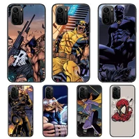 marvel comics heroes phone case for xiaomi redmi poco f1 f2 f3 x3 pro m3 9c 10t lite nfc black cover silicone back prett mi 10 u