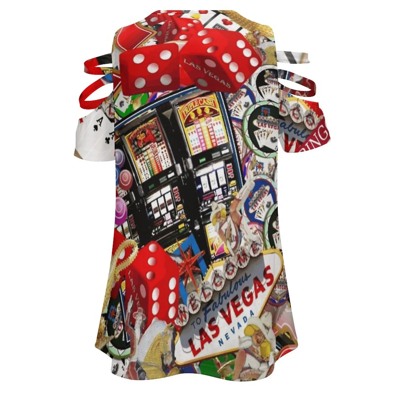 Gamblers Delight-Las Vegas Icons Женская футболка с круглым вырезом Повседневные топы