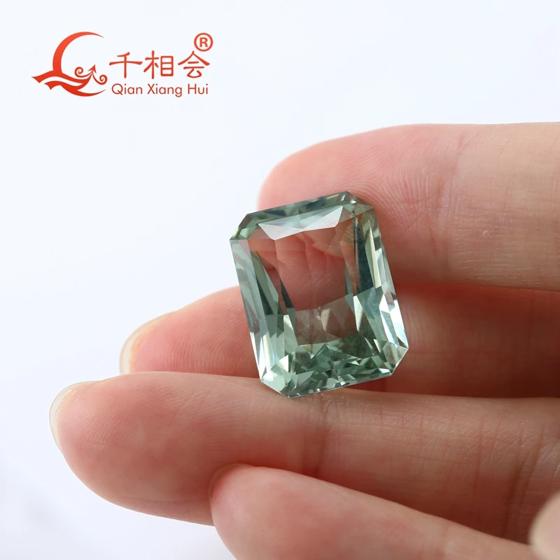 Серьги из натурального зеленого кварца