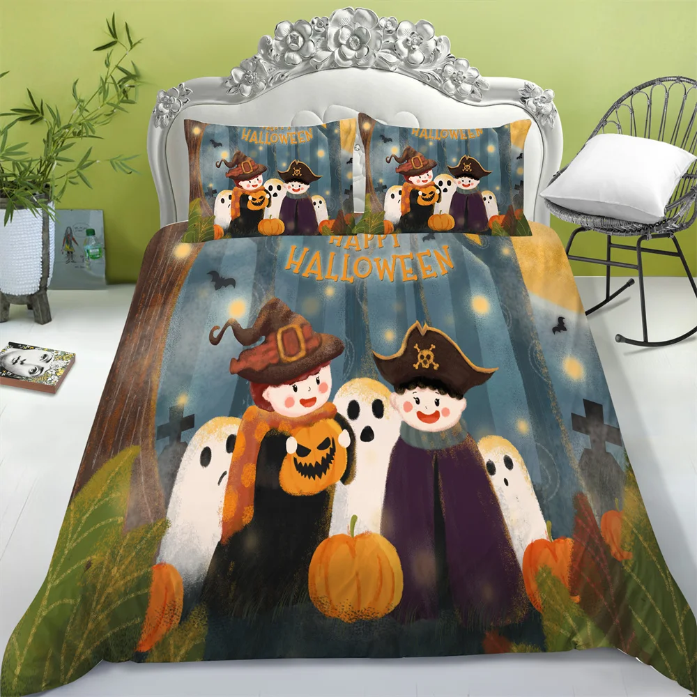 

Halloween Bedding Cover Sets Soft Home Textiles 3D Printing Bedroom Decor Teens Boys Polyester Duvet Covers