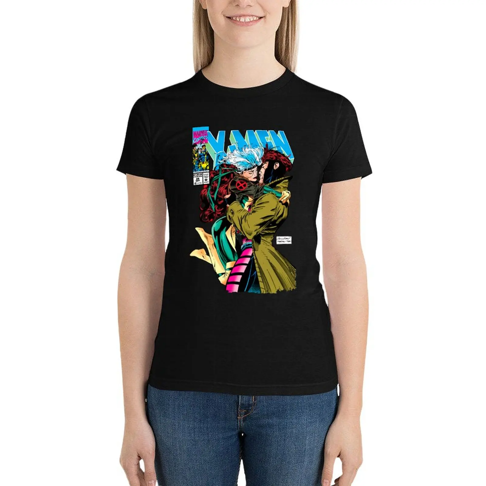 Футболка Gambit And Rogue летние топы женская модная Эстетическая одежда