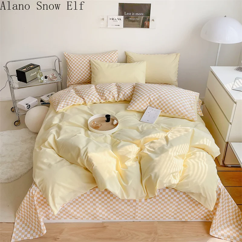 

Comfortable Bedding Set Healthy Cotton Beauty Duvet Cover Set Duvet Cover King Size Color Matching Adults