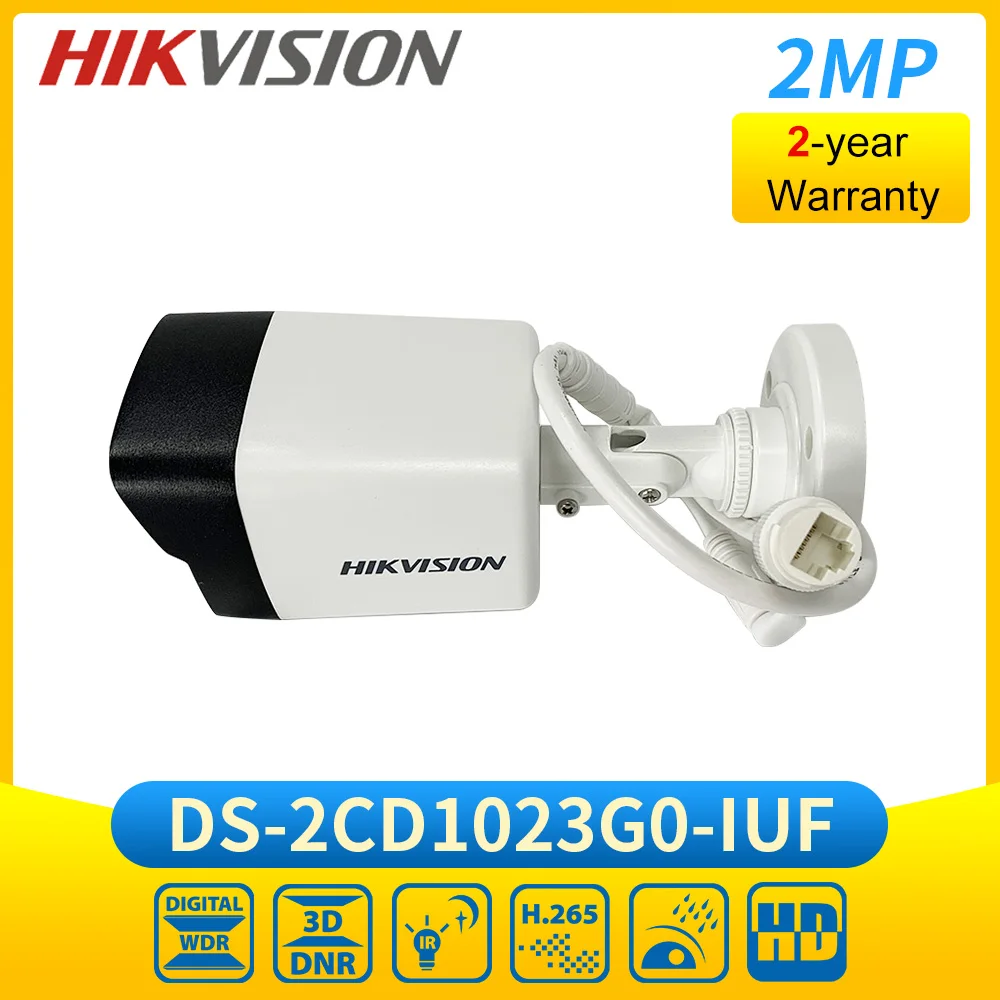 

Hikvision DS-2CD1023G0-IUF 2MP Bullet Network CCTV Camera Built-in Microphone 2.0 IP67 H.265+