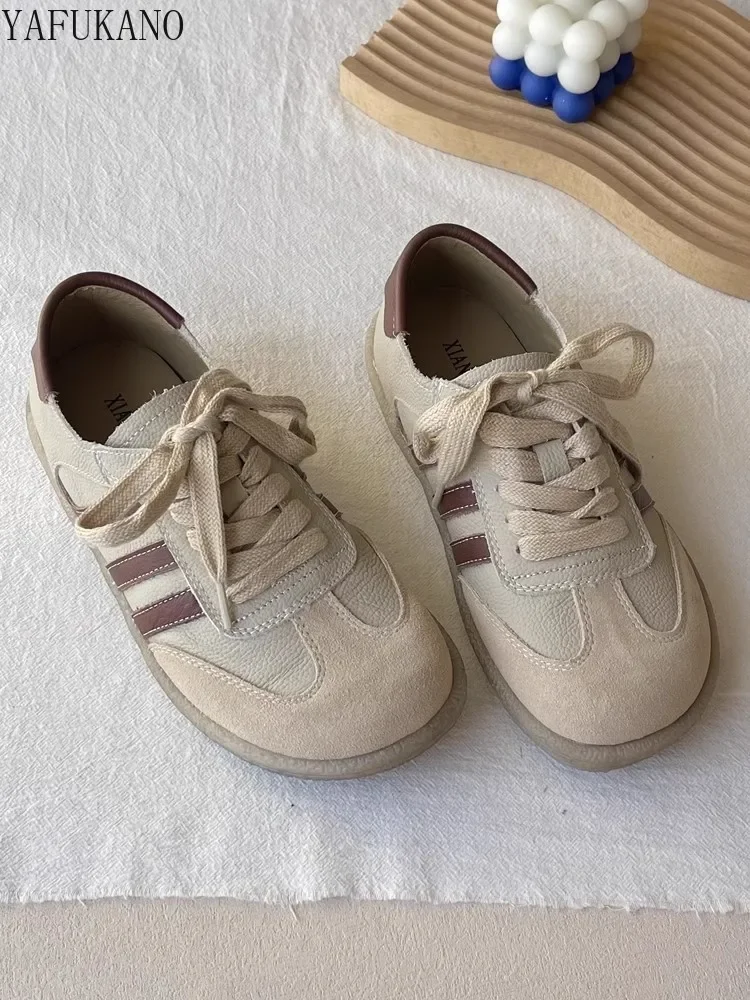 Mori Girl кроссовки из натуральной кожи удобные повседневные туфли на мягкой подошве