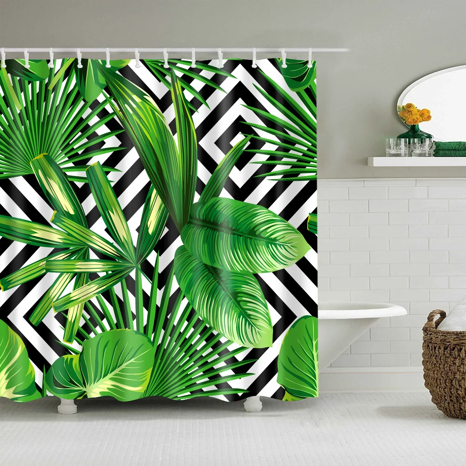 

Тропическая душевая занавеска из полиэстера