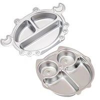 kids stainless steel plate stainless steel snack plate for children creative big crab shape plate owl dinner shape plate