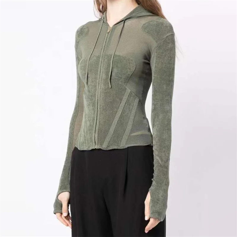 

Весенняя Новинка 2023, свитшот с капюшоном, корейская мода, модная трендовая Приталенная толстовка на молнии, Женский вязаный кардиган, Топ с длинным рукавом и большим названием