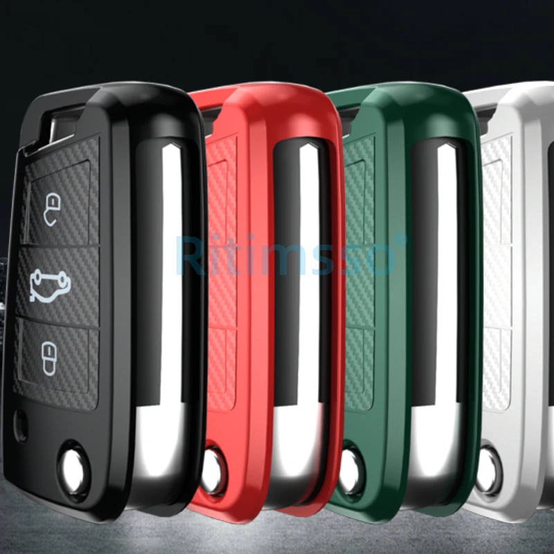 Чехол для автомобильного ключа Tpu для VW Golf 7 T-cross POLO T-Roc Skoda Octavia A7 Fabia Leon Rapid Karoq SEAT Ateca Ibiza Toledo.