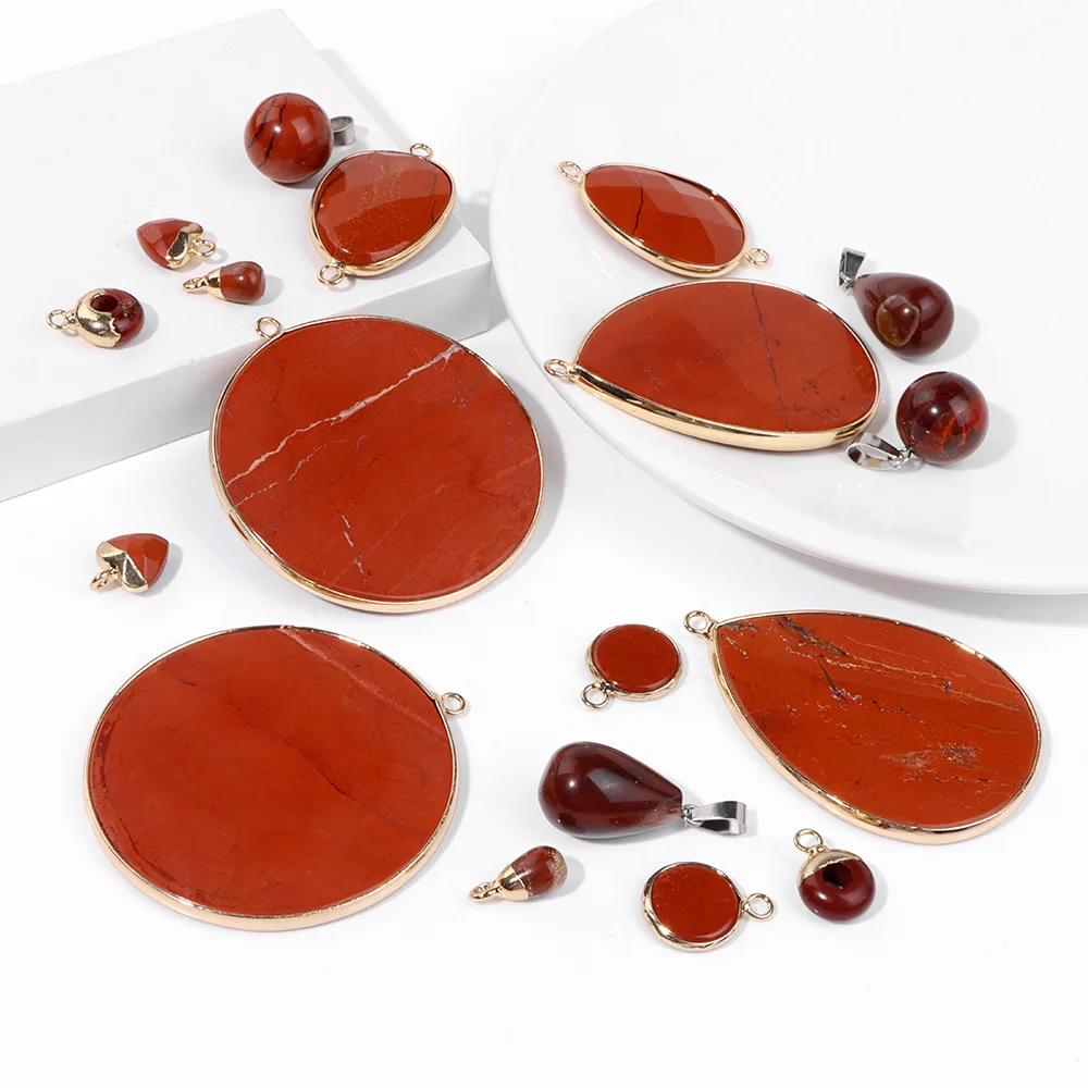 Восстанавливающий натуральный красный камень самодельный ожерелье браслет