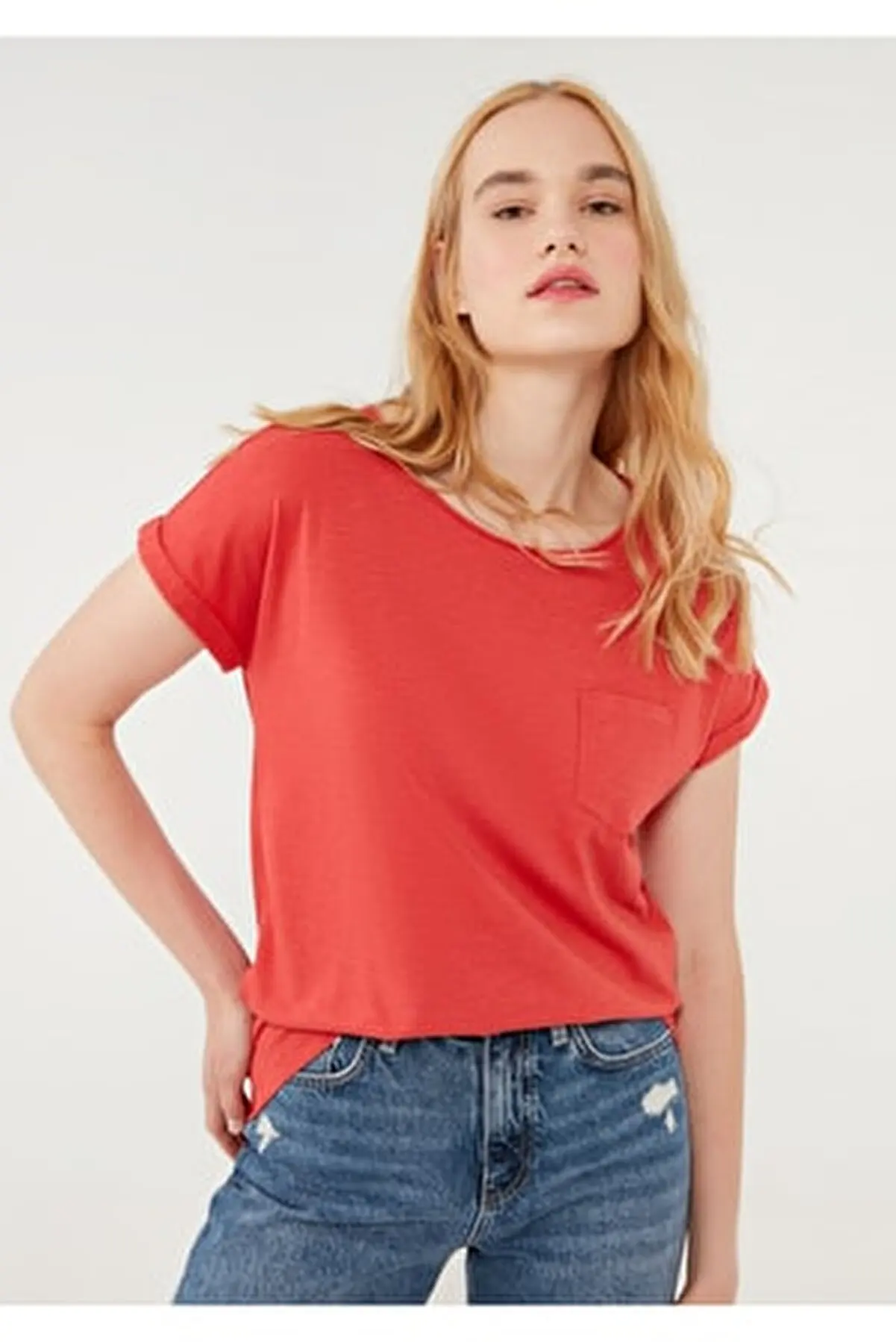 

Pocket Red Basic Tshirt T-Shirts Blouse Top women's Tops Tees Summer women's Shirts women's Summer Tee Shirt 83227137