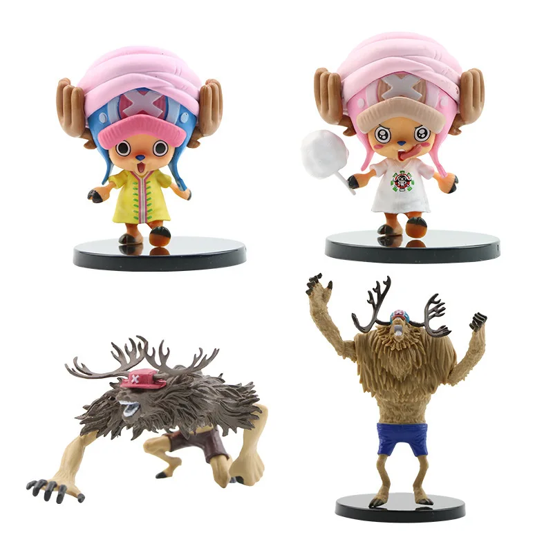 

Аниме One Piece ПВХ фигурка Kawaii Тони шопп модель игрушечные украшения для автомобиля настольное украшение Коллекция аниме периферийные подарки 4 шт.