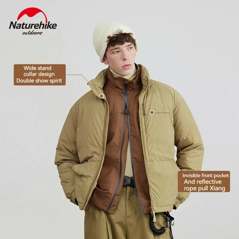 Зимнее теплое пуховое пальто Naturehike водонепроницаемая легкая куртка для мужчин и