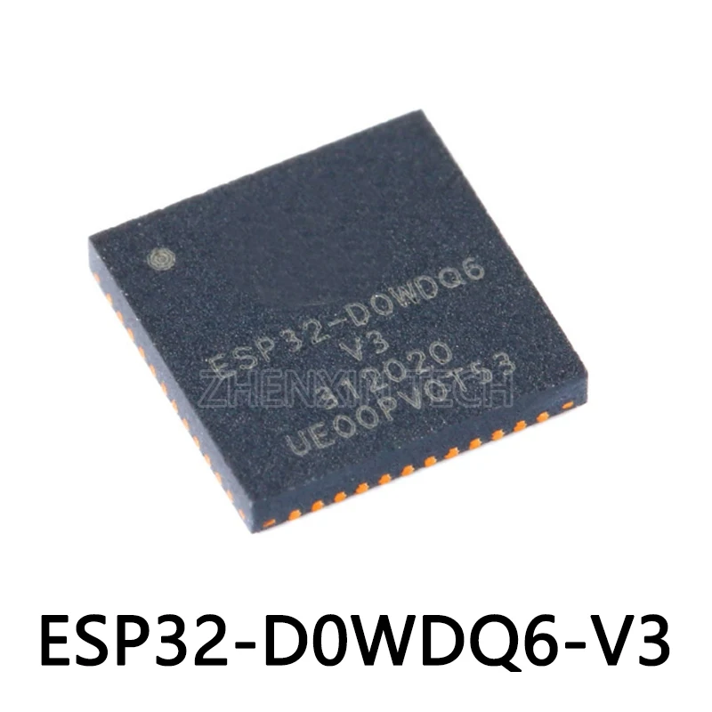 1-10 шт./лот ESP32-D0WDQ6-V3 QFN48 двухъядерный WiFi Bluetooth MCU беспроводной трансивер чип 1-10 шт./лот ESP32-D0WDQ6-V3 QFN48 двухъядерный WiFi Bluetooth MCU беспроводной трансивер чип