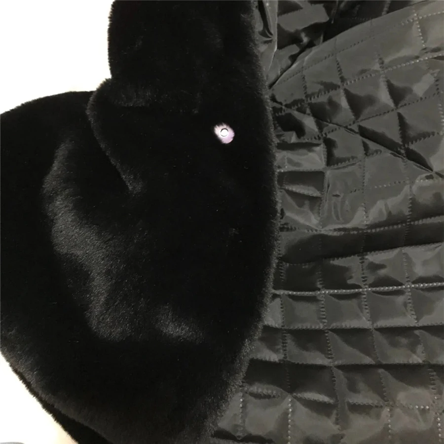 Winter Imitation Mink Faux Fur Coat Plush Long Coat Women Warm Thick Overcoat Furry Soft Cotton Padd Stand Collar Loose Jackets