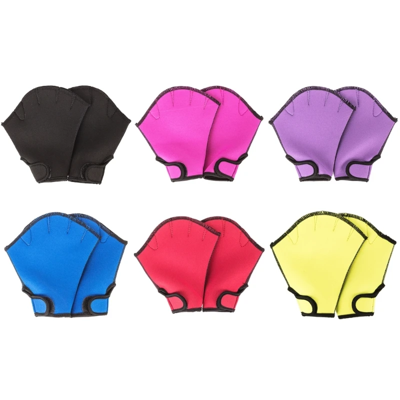 

2Pcs Swimming Webbed Gloves Paddling Training Gloves Aquatic Gloves Webbed Swim Fingerless Gloves Swim Snorkeling Gloves