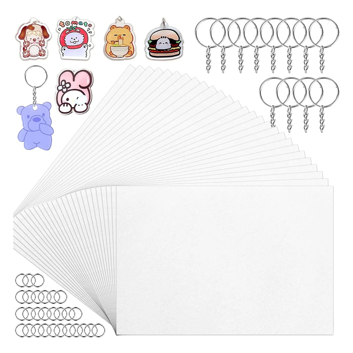 100 шт. термоусадочные пластиковые листы термоусадочная бумага пустые пленки для