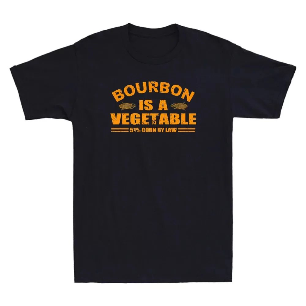 Bourbon is a Vegetable Whiskey Drinking Funny Corn Vintage Unisex T-Shirt S-5XL