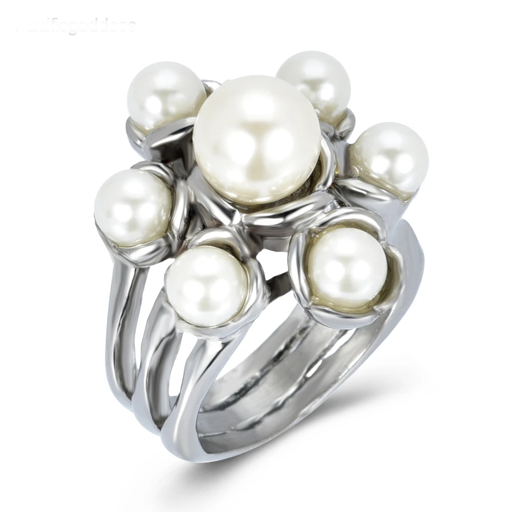 

Big Punk Gothic Heart Ring Set for Women Black Dice Vintage Spades Ace Silver Plated Retro Charm Billiards Finger Jewelry