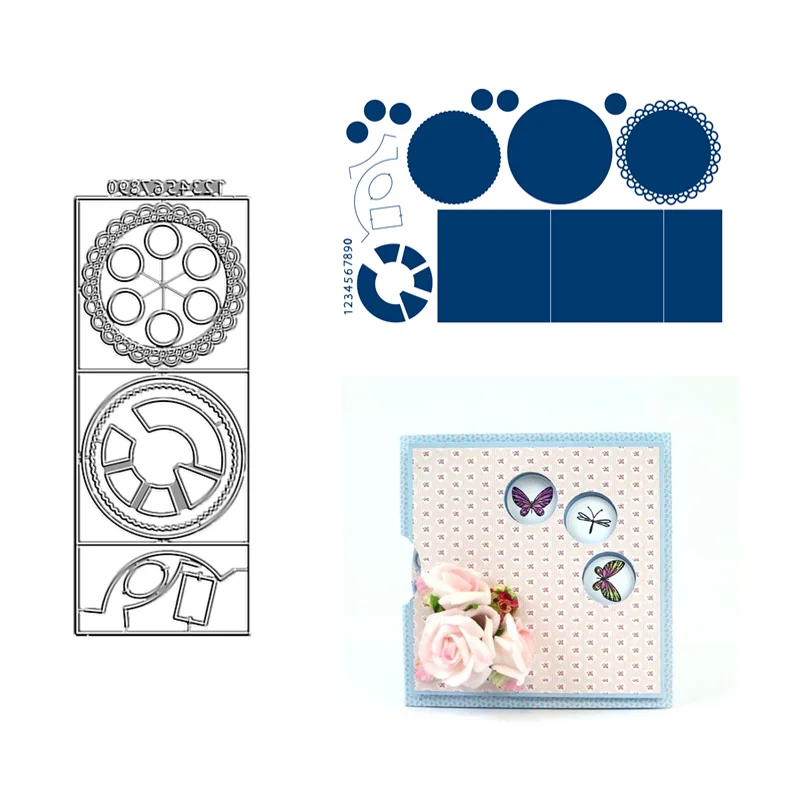 

Metal Die Cuts New 2021 Paper Scrapbooking Making Hollow Cover Album Pattern Embossing Hot Foil Plate Frame Card Craft No Stamp