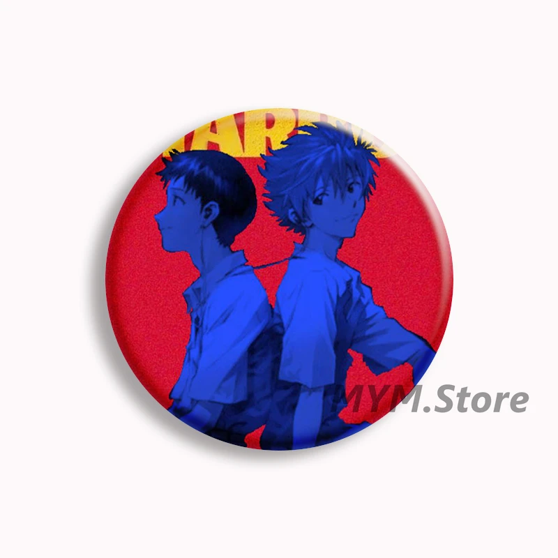 Фото Аниме Kaworu Nagisa x Ikari Shinji Fanart, мягкая кнопка, булавка из ЭВА, персонаж мультфильма, брошь, значок, сумка, декор, фанаты, друзья, подарки №3
